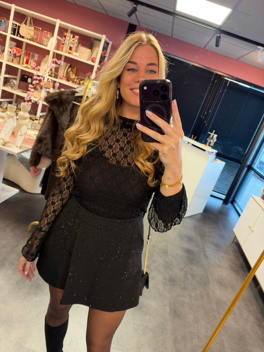 Ambika lace top zwart