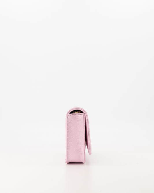 Crossbody tas met kettinghengsel roze