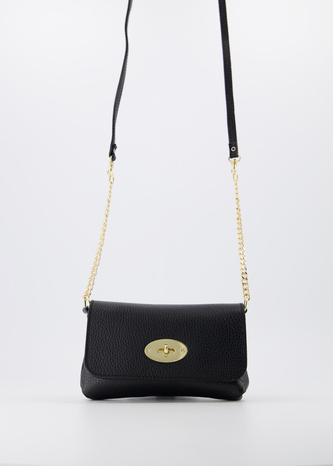 Leren tas Finley zwart