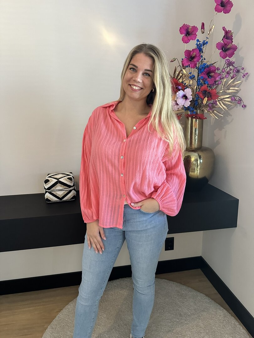 Blouse lange mouwen | Coral