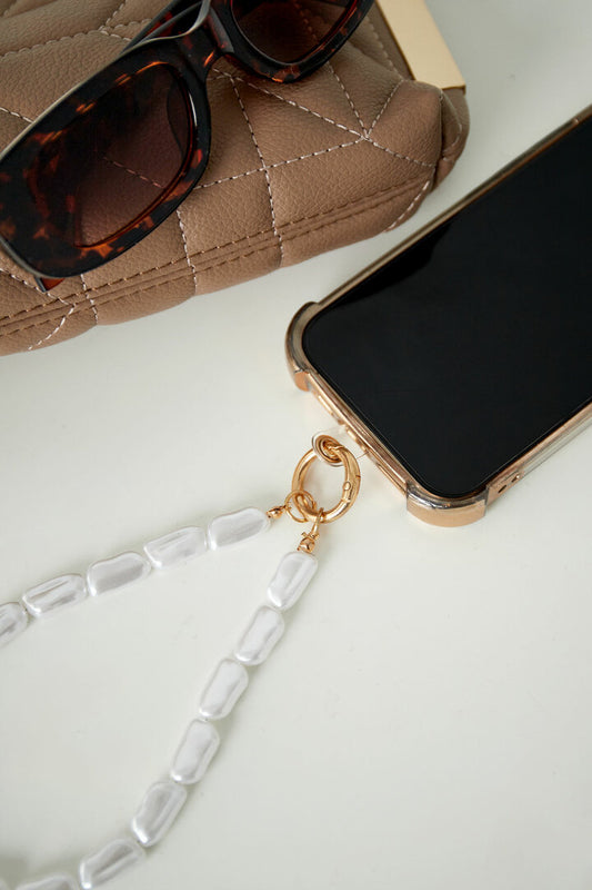 Telefoonkoord parel kort