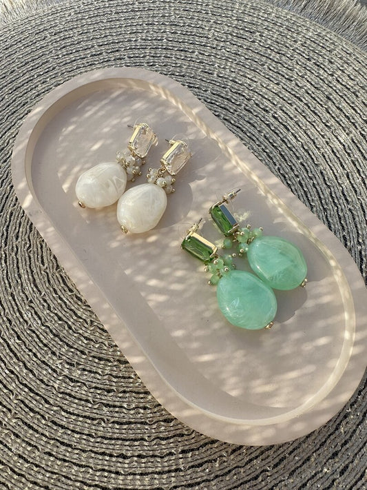 Oorbel wedding guest groen