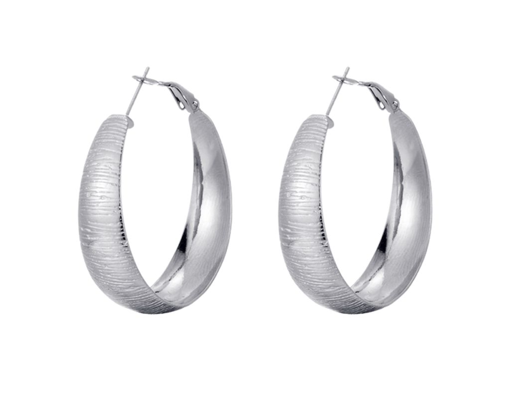 Oorbellen zebra zilver