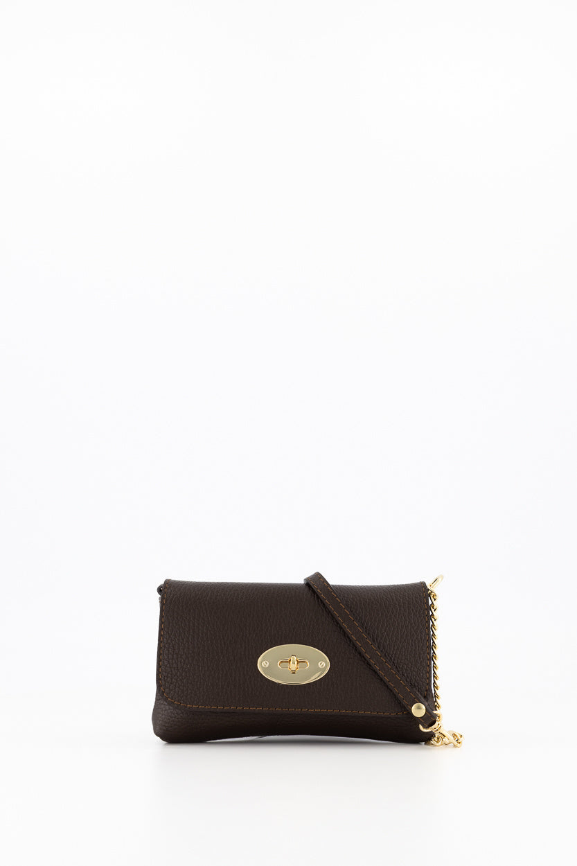 Leren tas Finley donker bruin
