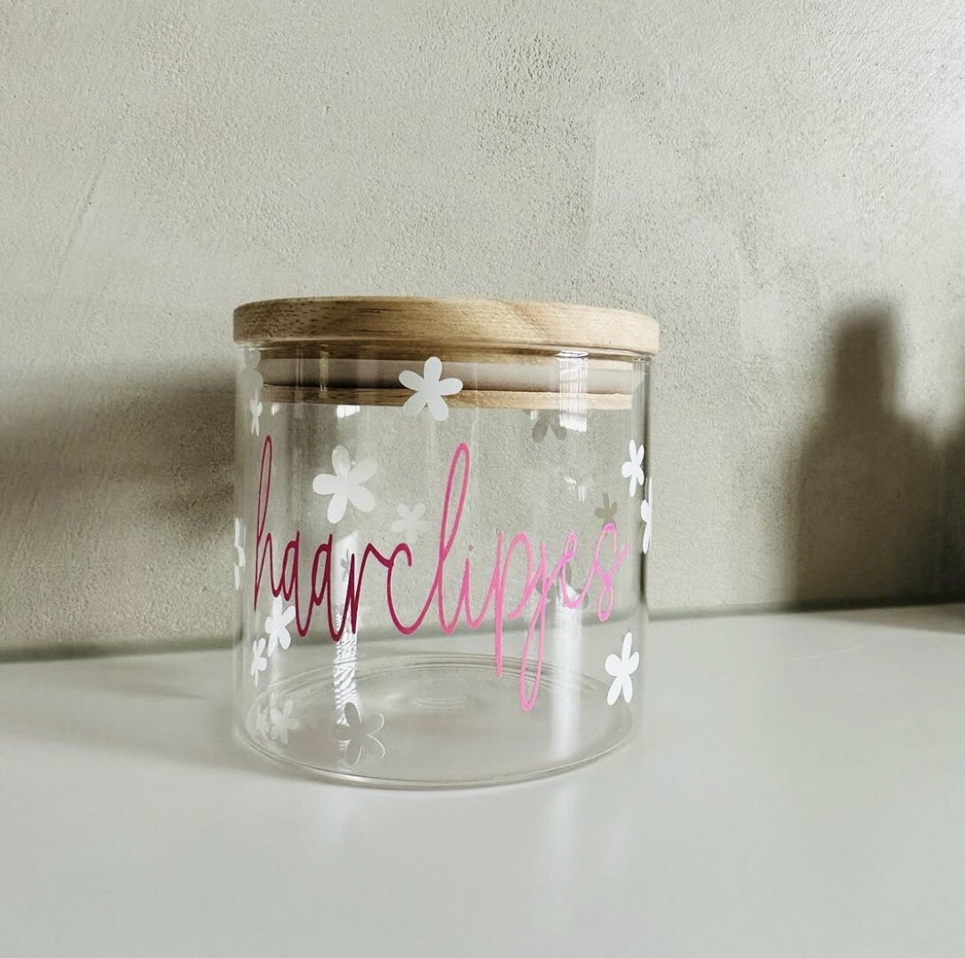 Handmade: Glazen pot voor haar elastiekjes & speldjes