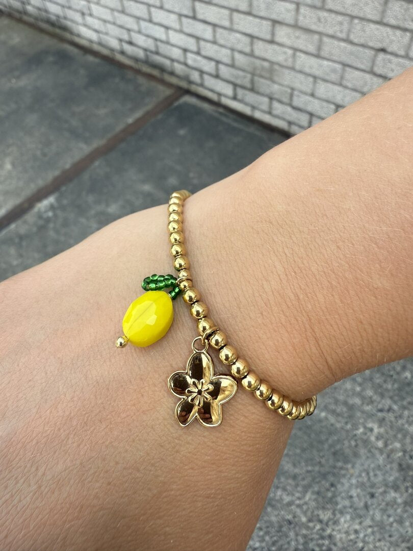 Armband met citroen bedel