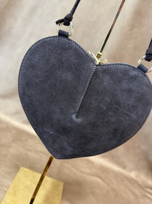 Hart tas Lamour suede donker bruin