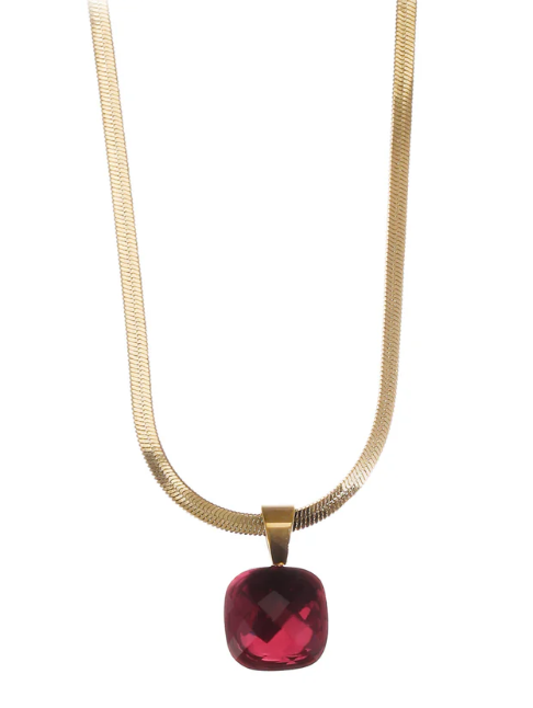 Ketting Gioielli donker roze