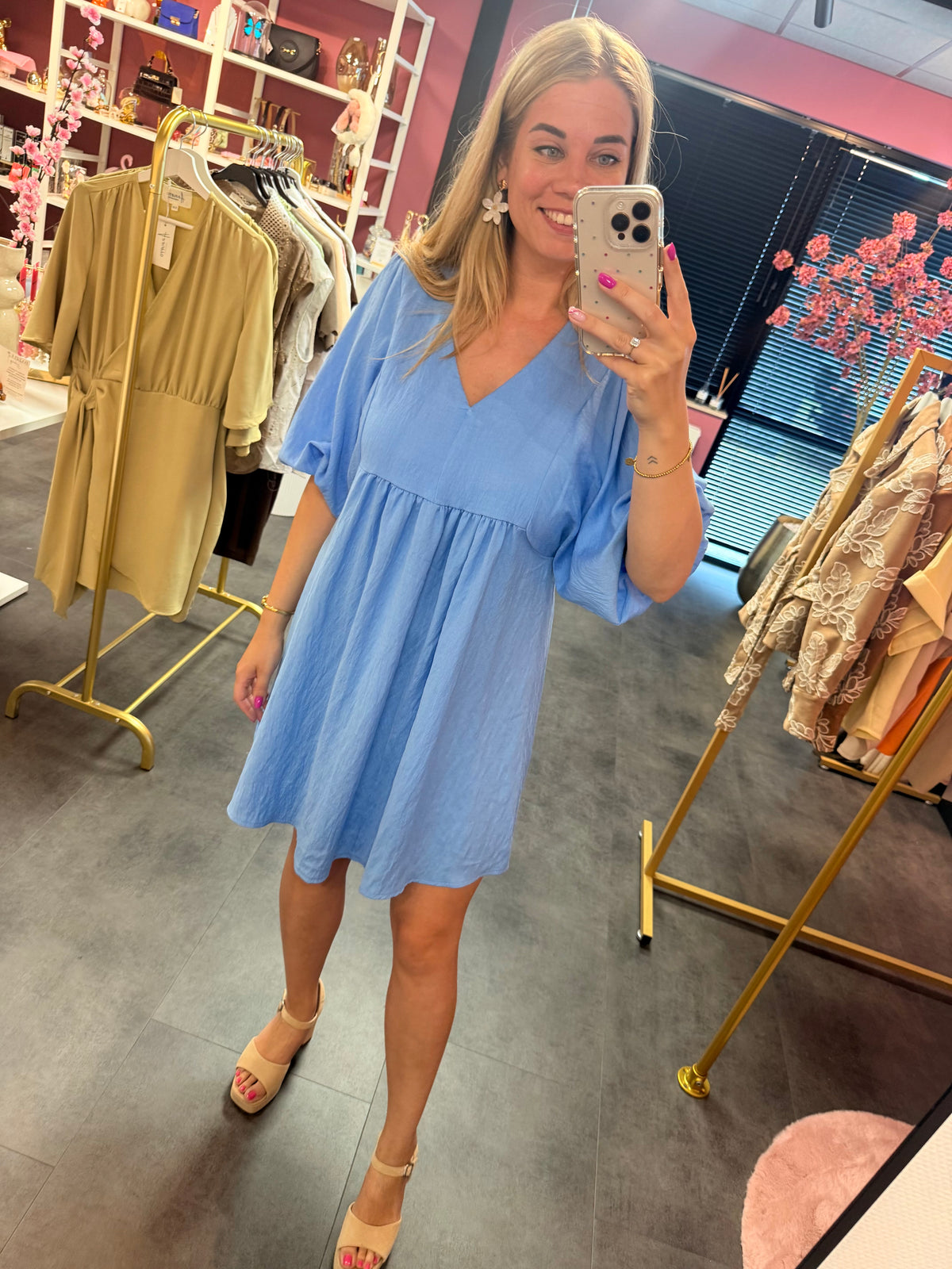 Losvallend zomerjurk - Blauw