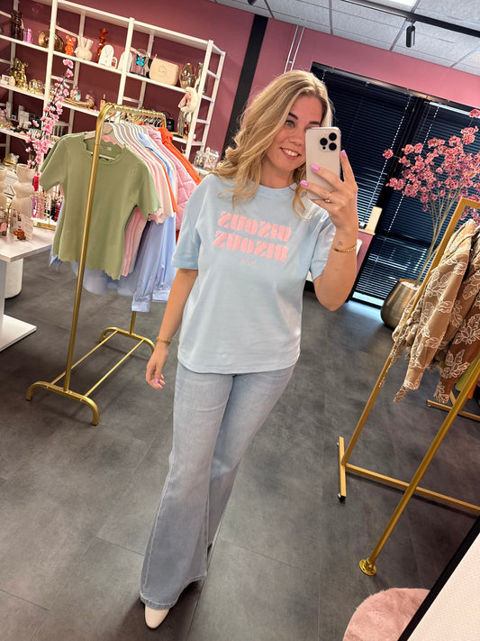 Ambika t-shirt Bisous blauw