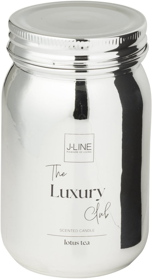 J-Line Geurkaars Metallic Zilver Jar