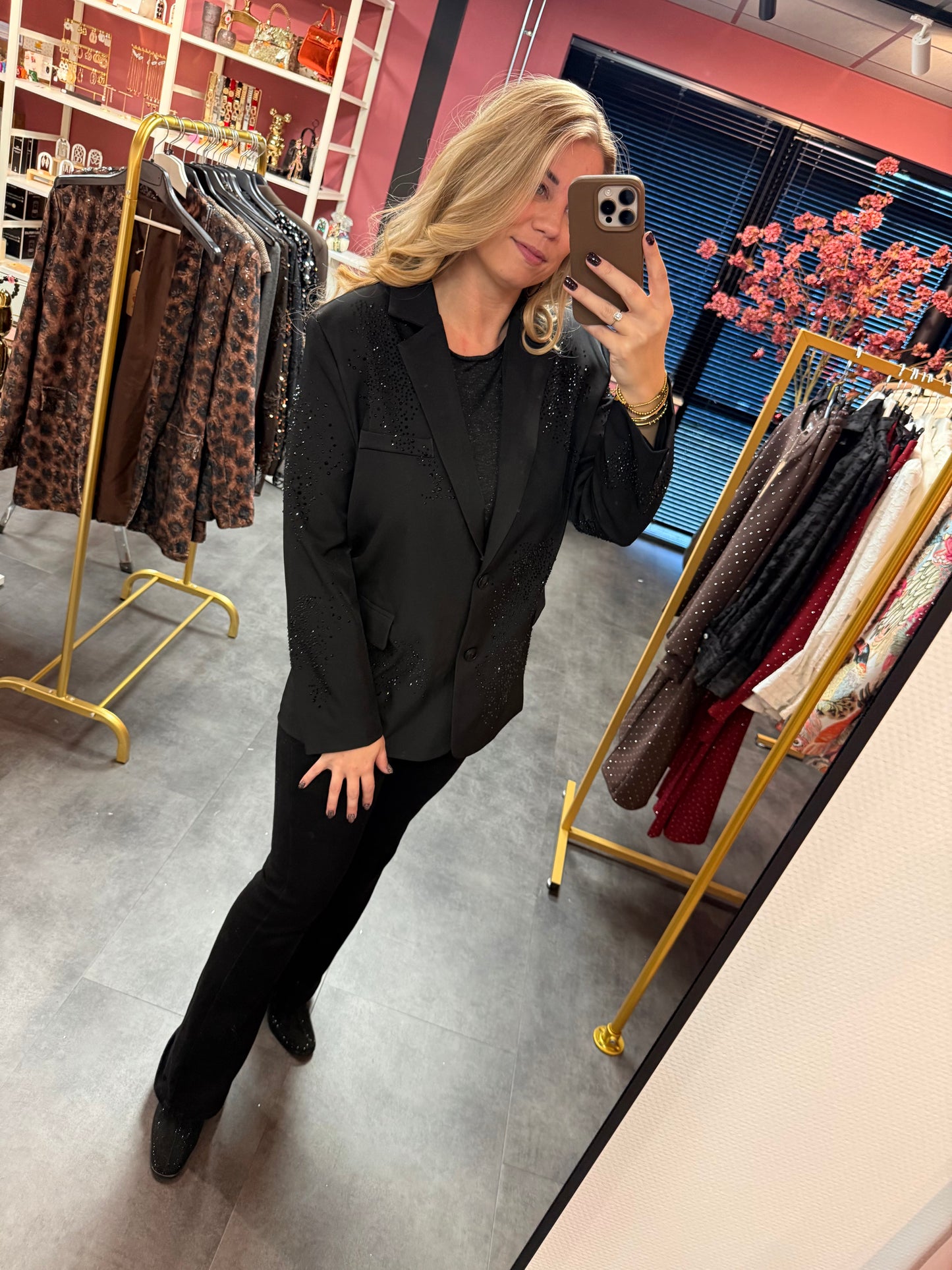 Ambika blazer zwart strass