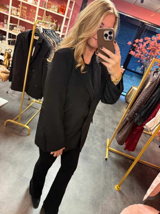 Sparkle blazer zwart