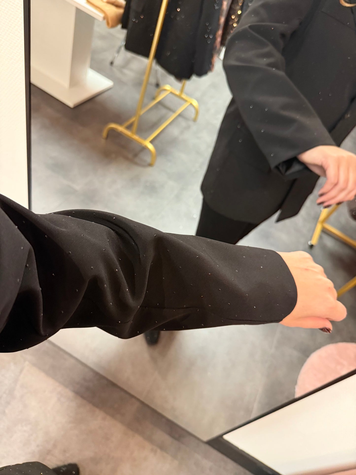 Sparkle blazer zwart