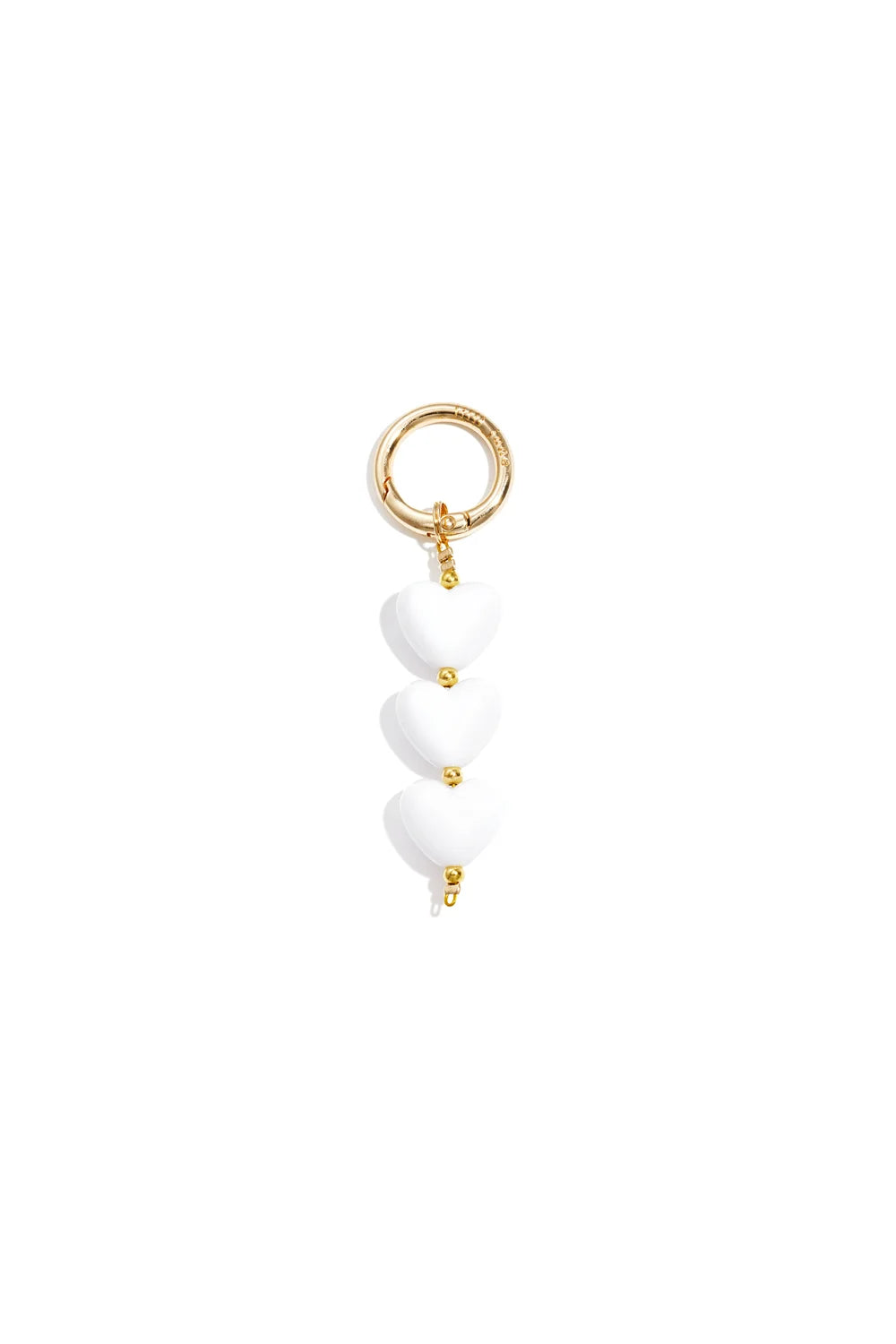 Tas- sleutel hanger hart wit