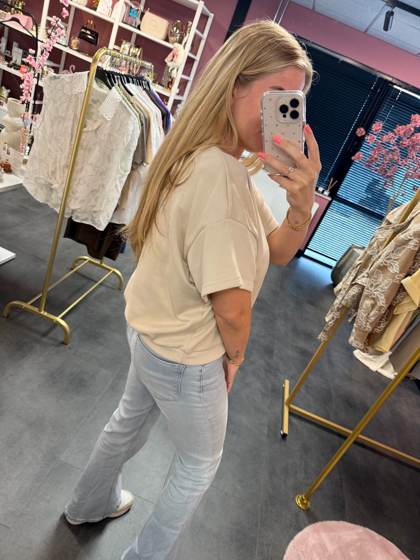 Sweater shirt beige