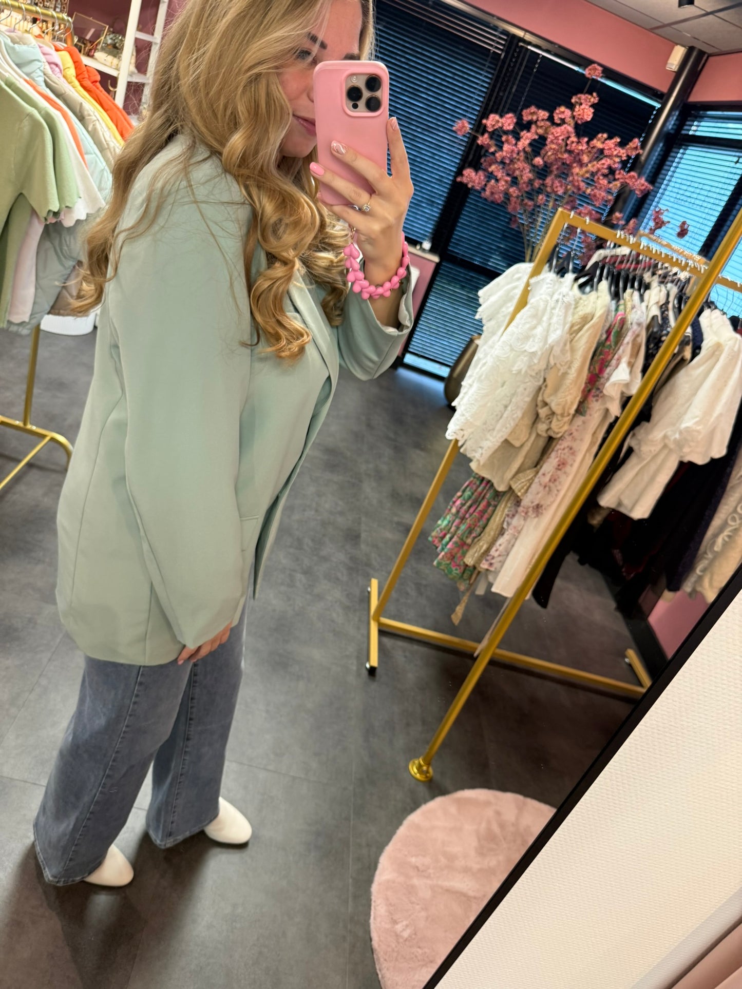 Blazer mint groen maat L