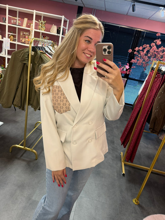 Inspired Lichte beige blazer