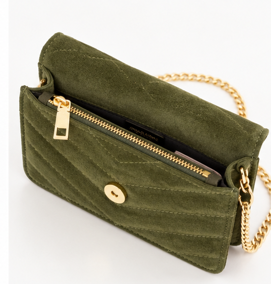 Suede tas Laurie groen