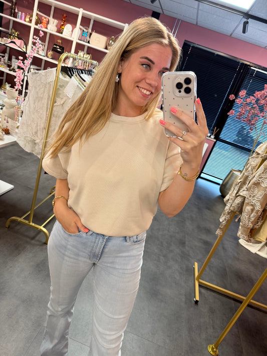 Sweater shirt beige