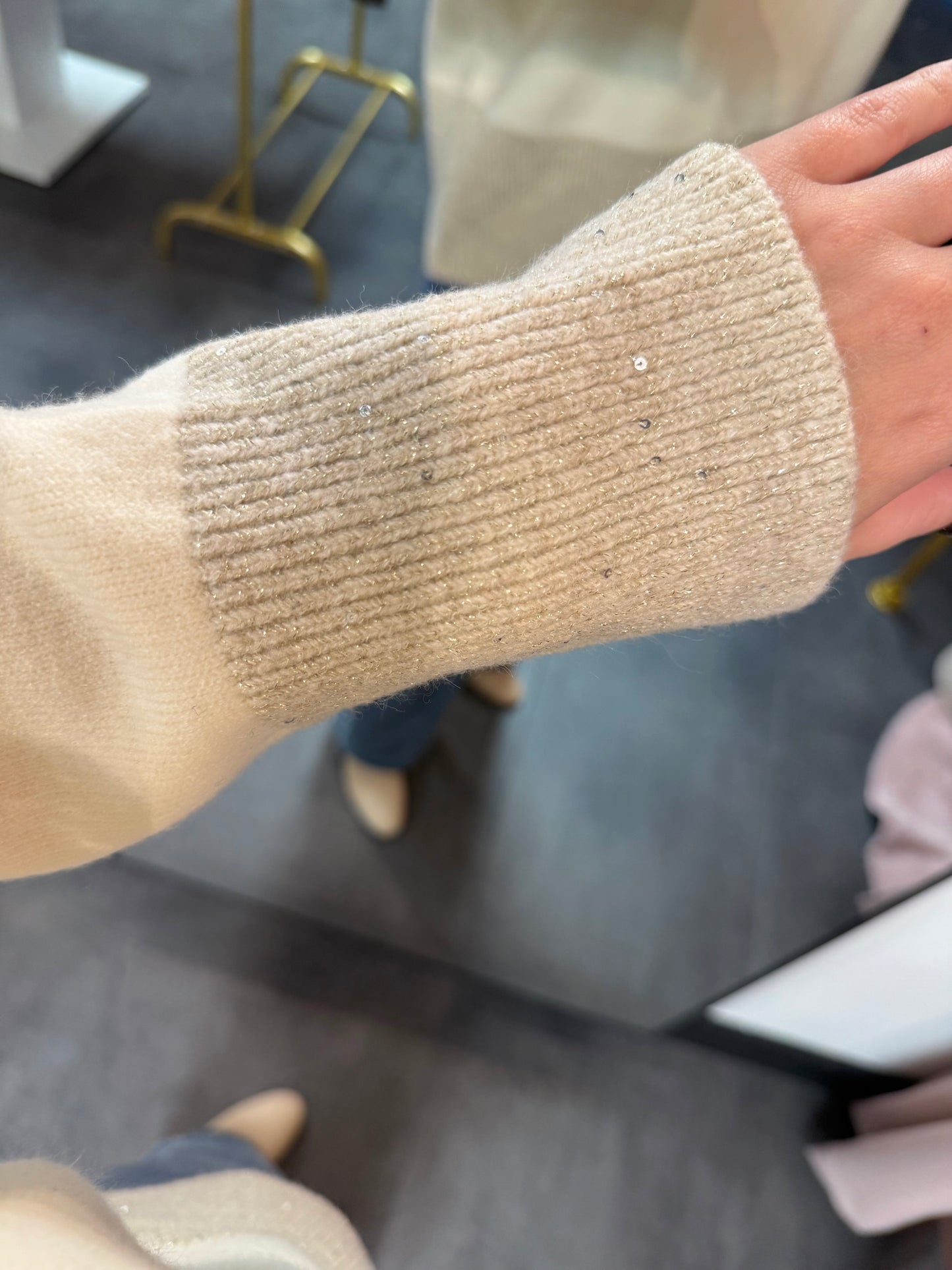 Trui Isa Crème en Champagne