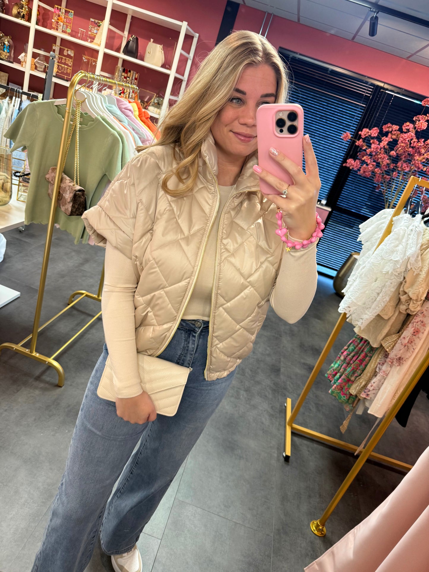Bodywarmer beige