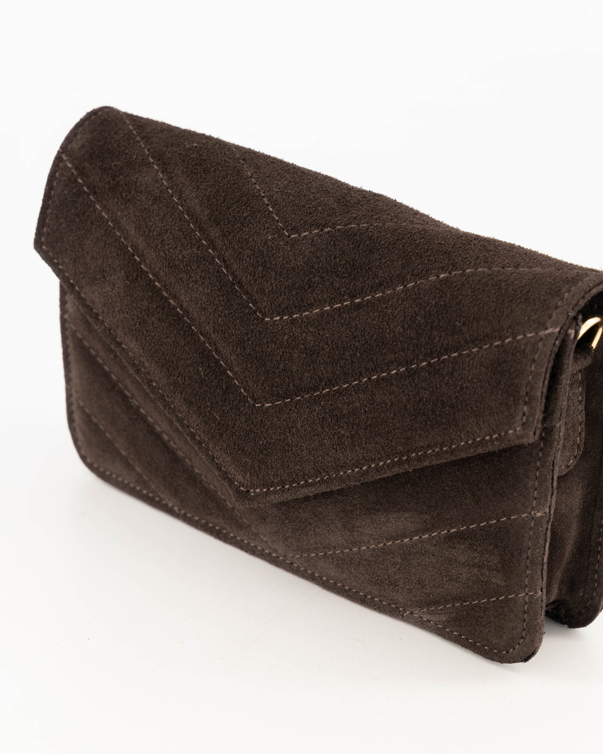 Suede tas Laurie bruin