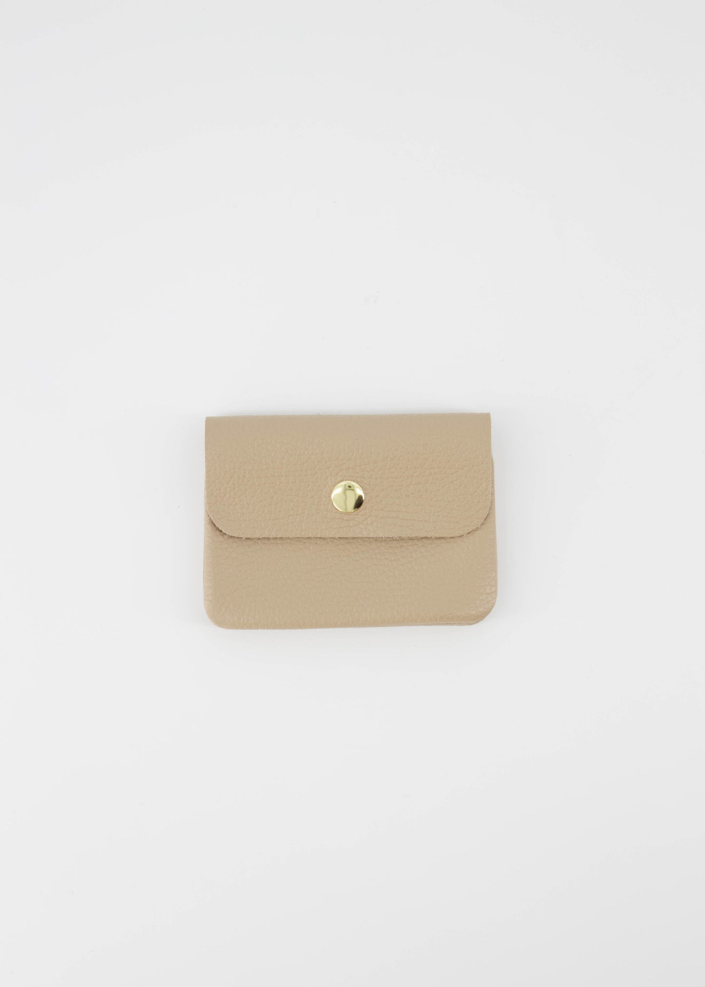 Leren portemonnee taupe