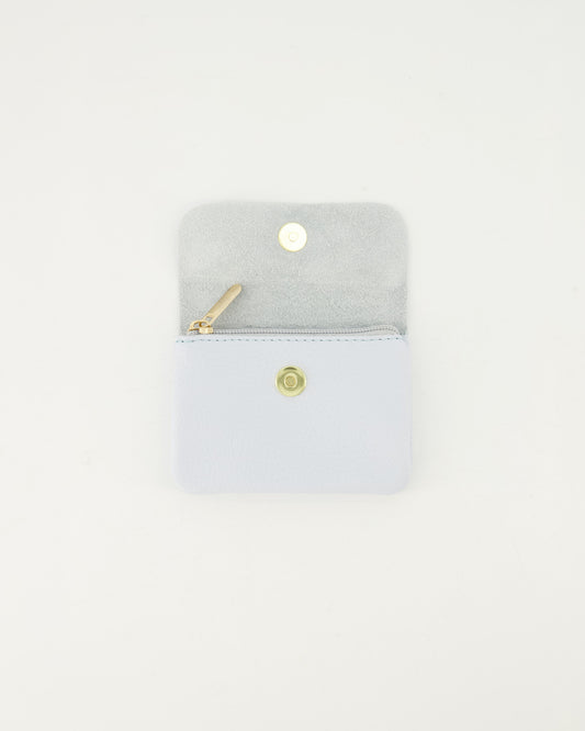 Leren portemonnee licht blauw