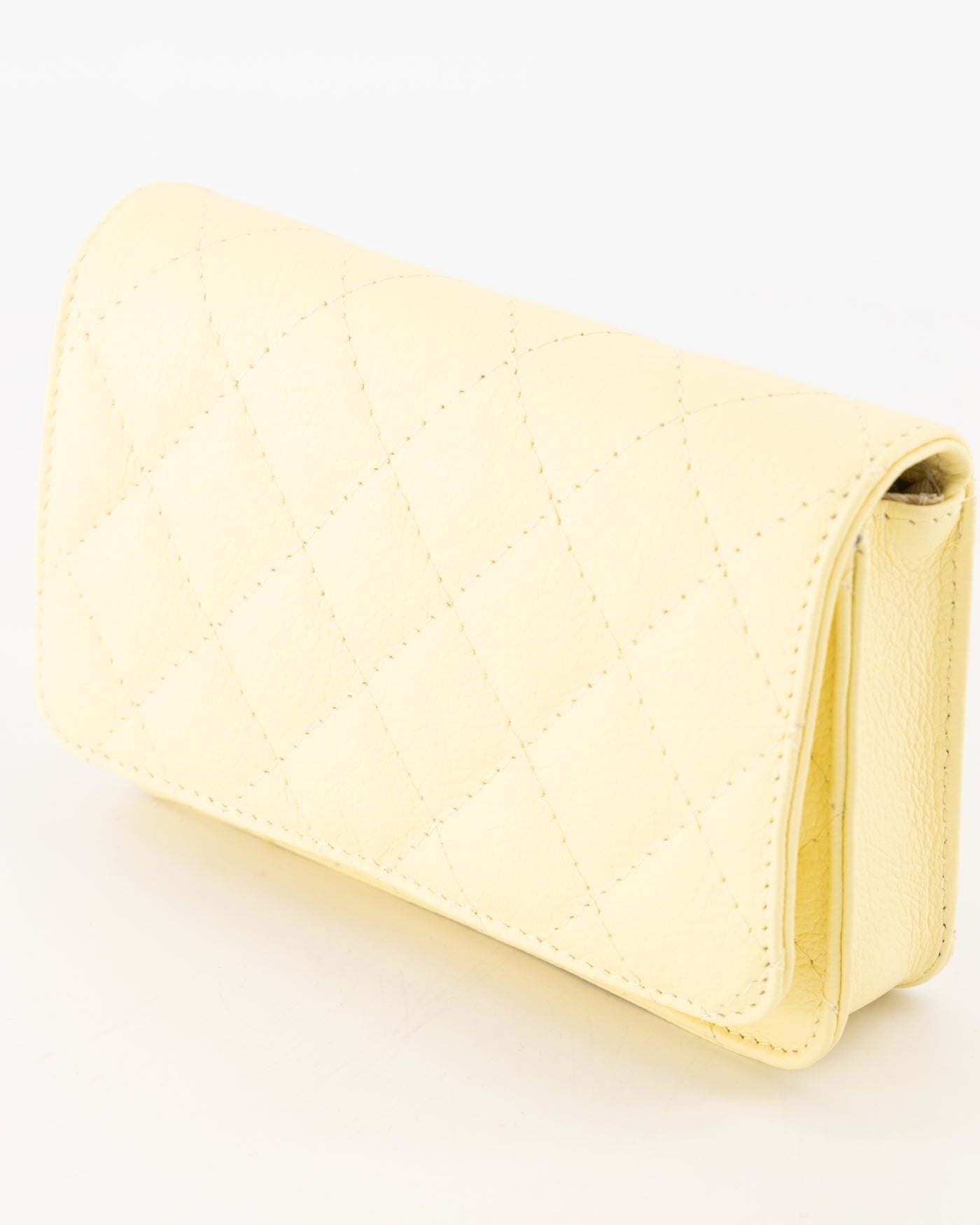 Crossbody tas met kettinghengsel geel