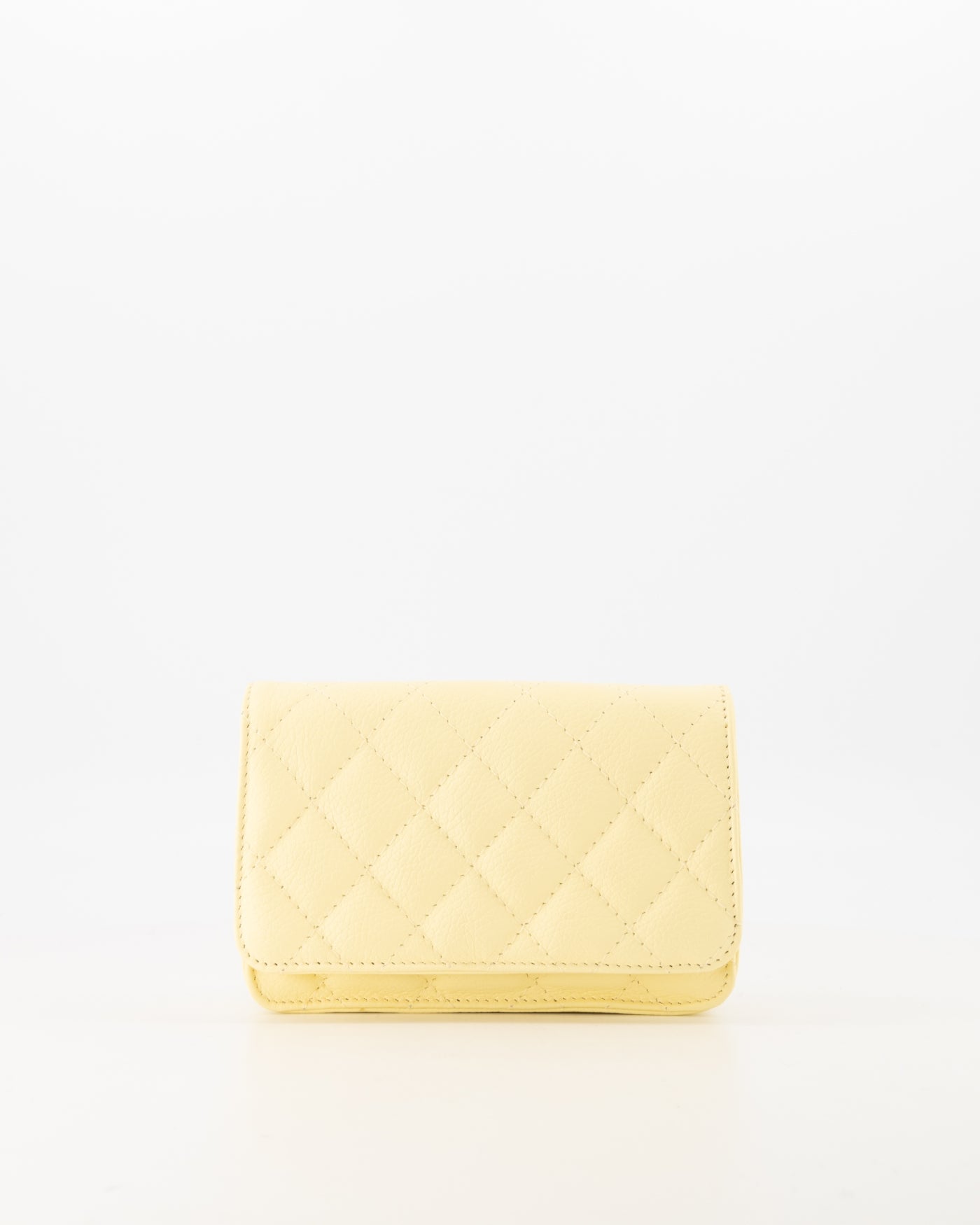 Crossbody tas met kettinghengsel geel