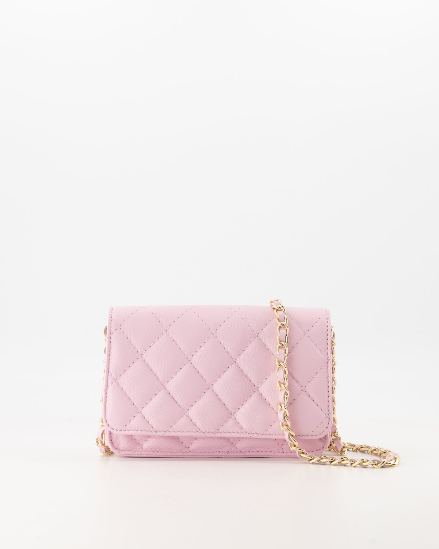 Crossbody tas met kettinghengsel roze