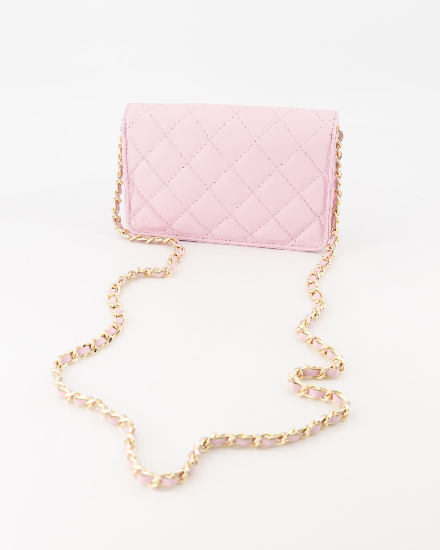 Crossbody tas met kettinghengsel roze