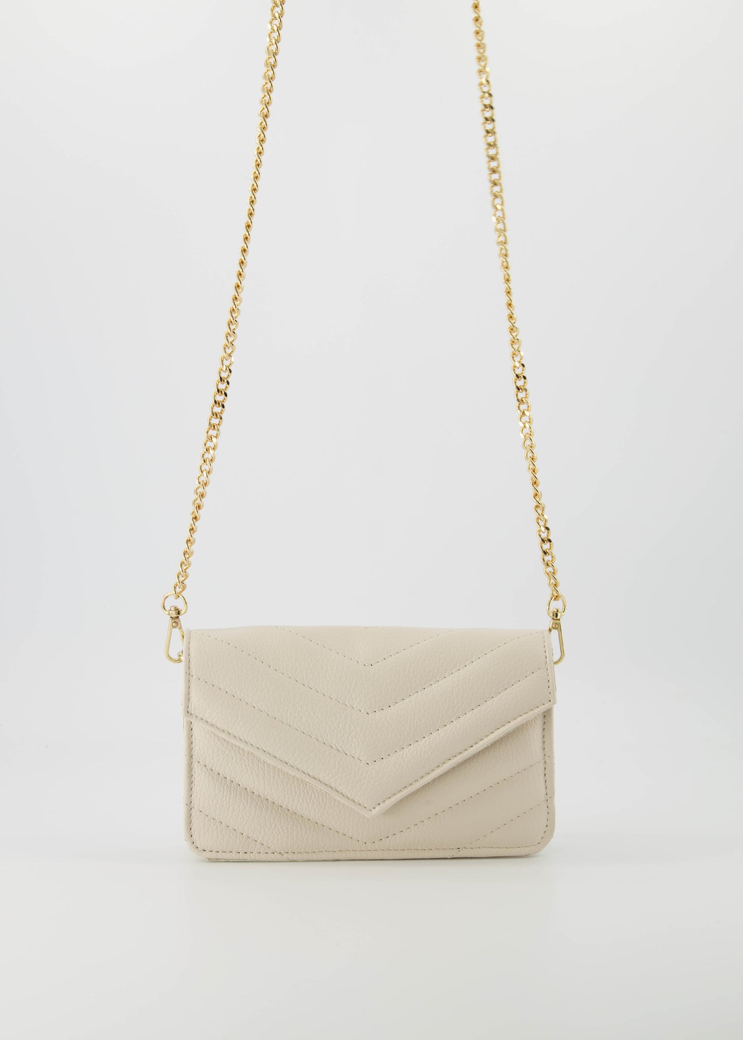Crossbody tas beige