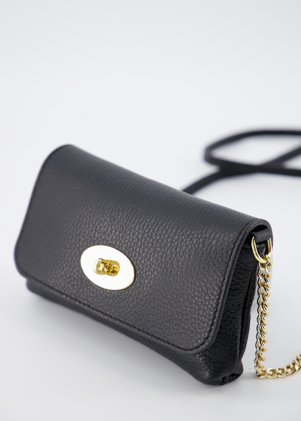 Leren tas Finley zwart