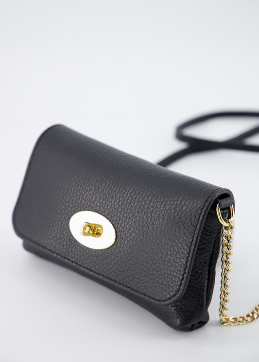 Leren tas Finley zwart