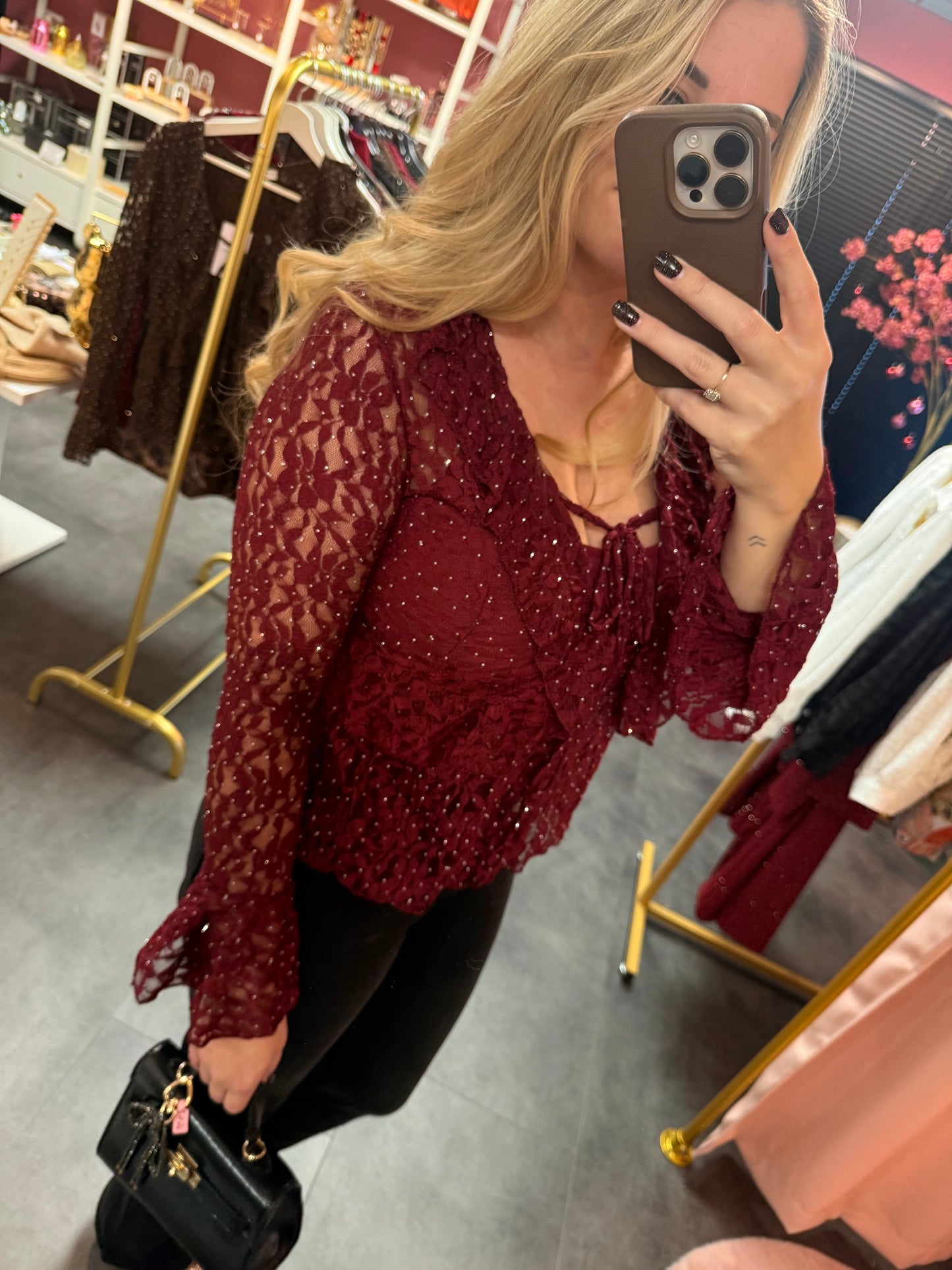 Top Amelie bordeaux
