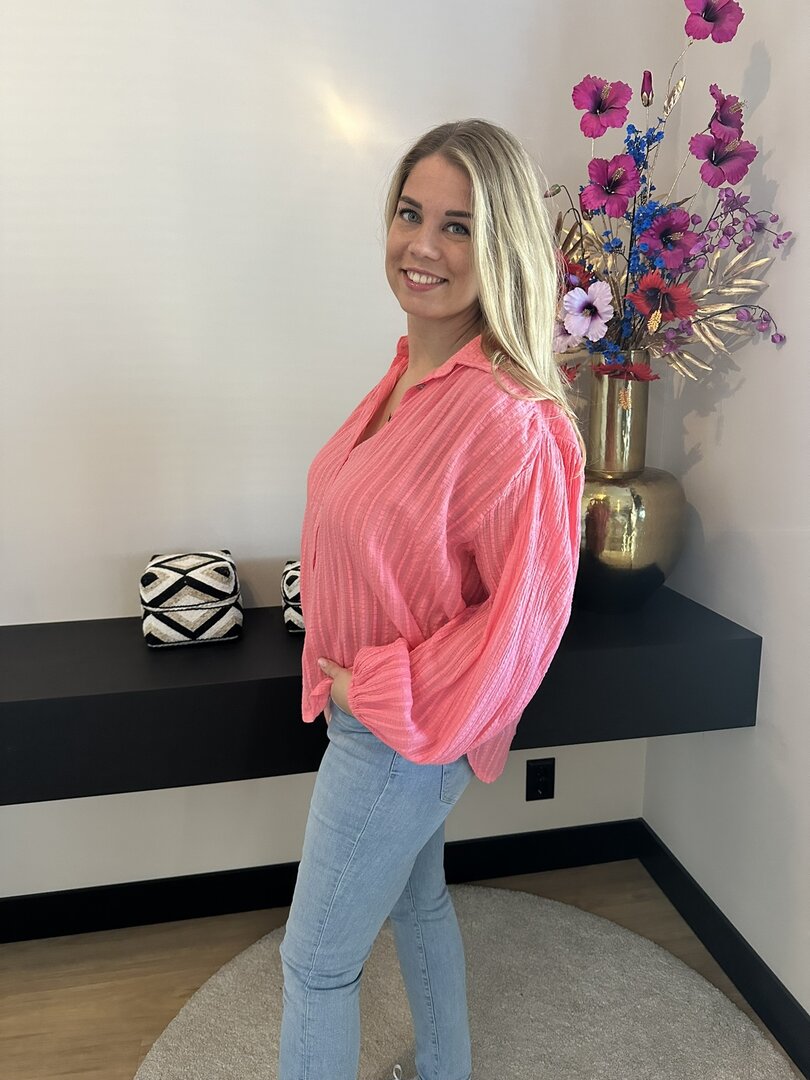 Blouse lange mouwen | Coral