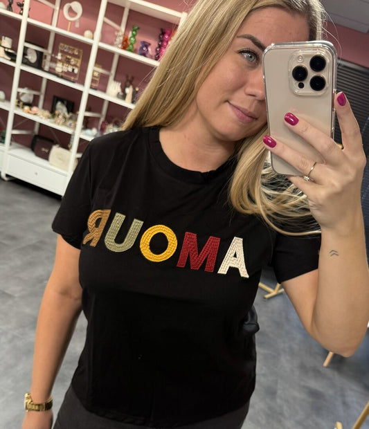 Zwart t shirt | Amour