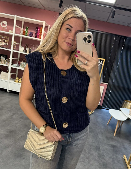 Gilet donker blauw