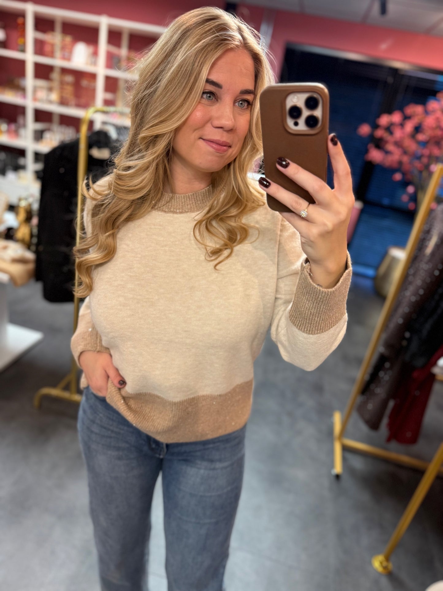 Trui Isa Beige en goud