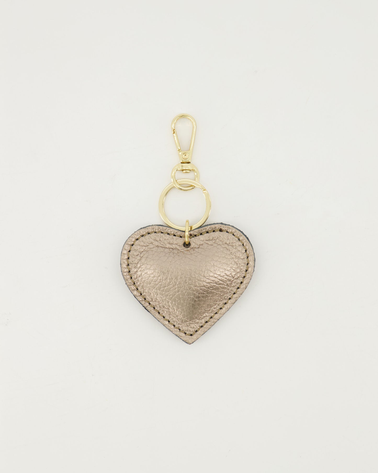 Hart sleutelhanger brons