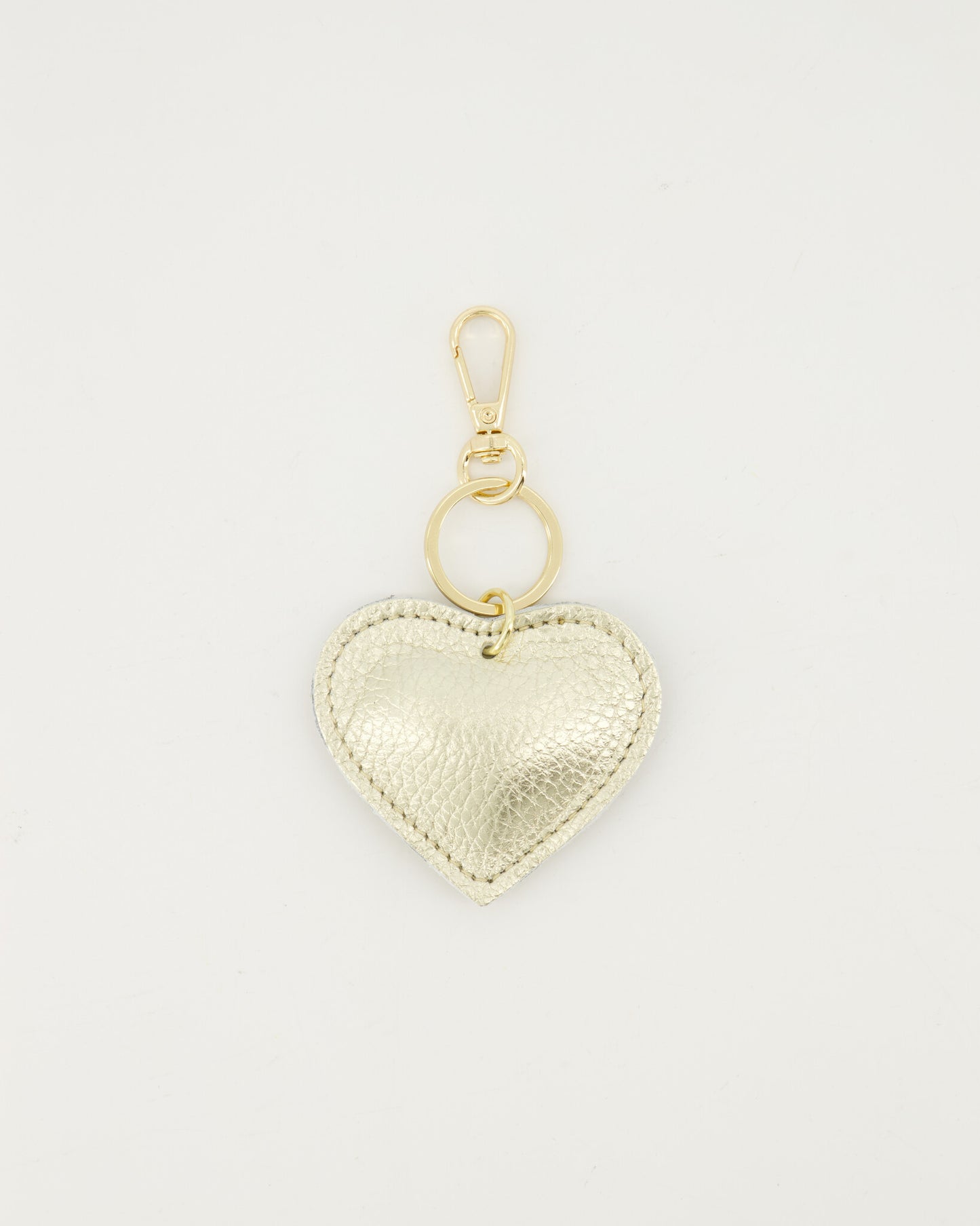 Hart sleutelhanger metallic goud