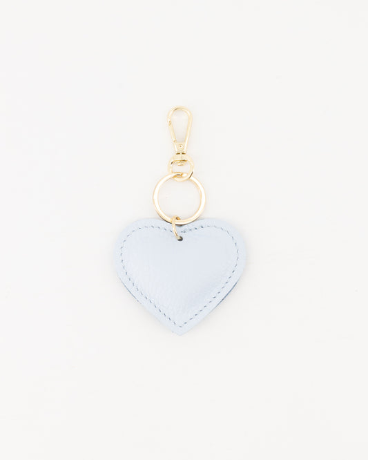 Hart sleutelhanger licht blauw