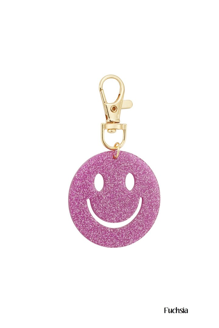Keep on smiley sleutelhanger