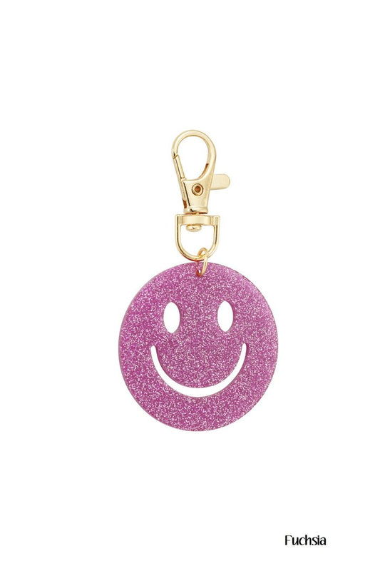 Keep on smiley sleutelhanger