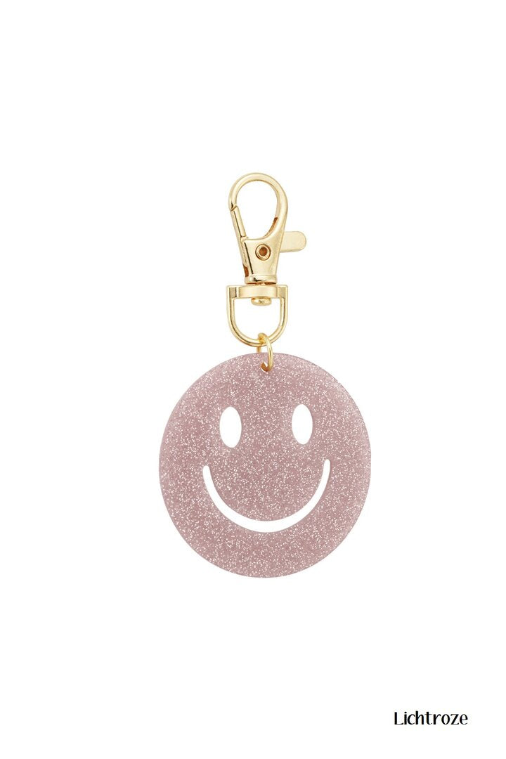 Keep on smiley sleutelhanger