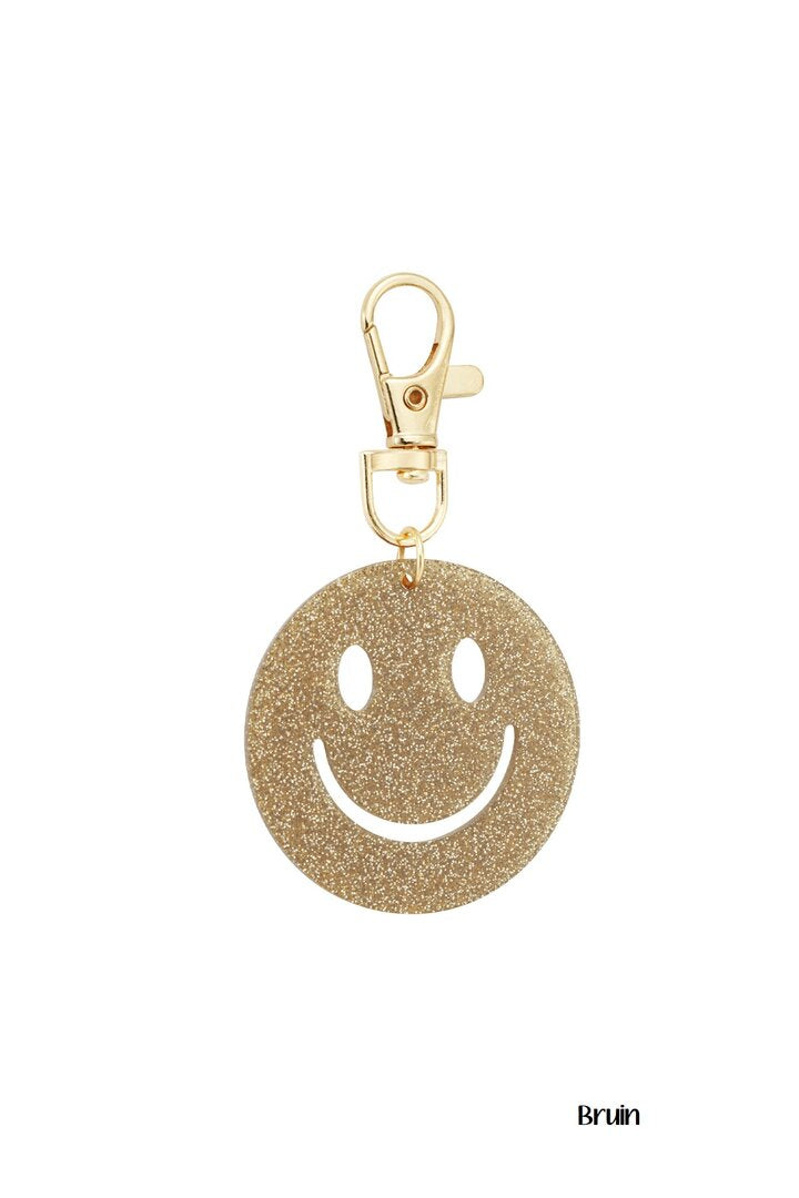 Keep on smiley sleutelhanger