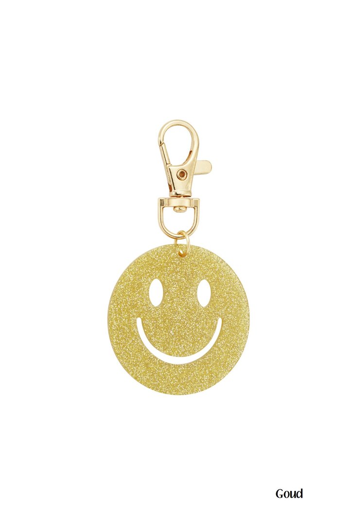 Keep on smiley sleutelhanger