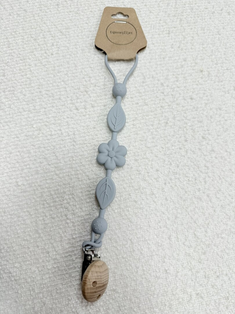 Speenkoord bloem blauw